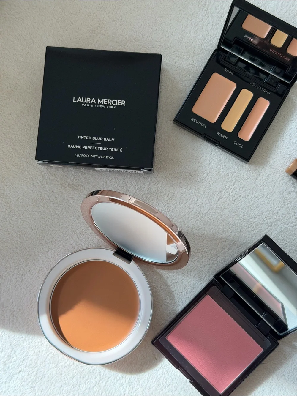 Laura Mercier Tinted Blur Balm & Face Palette & Blush & Color Corrector